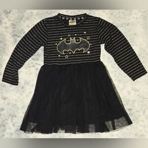 Kids Black and Gold Batman Tulle Dress
